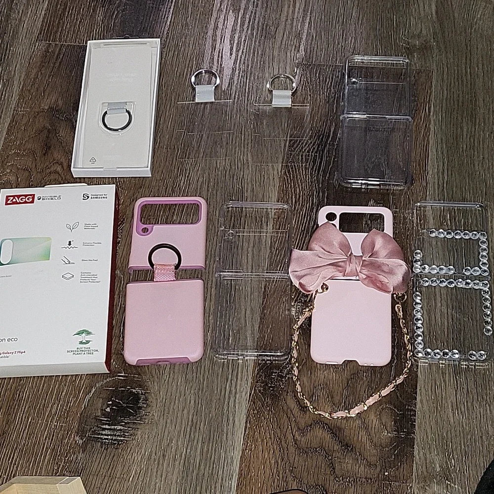 🌷🩵Galaxy Z Flip 3 Case Lot And Complete Screen Protector Kit